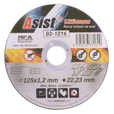 ASIST Kotouč řezný na kov 125x22,23x1,2mm