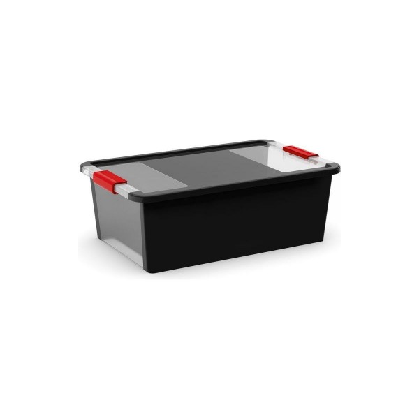 Úložný Bi box M, plastový  26 litrů průhledná/černá barva