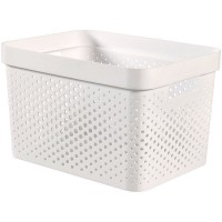 Úložný box INFINITY 17l recyklovaný plast bílý