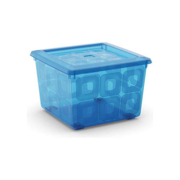 Square Box s kolečky modré barvy, 28 litrů