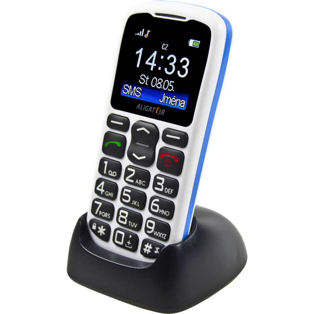 Mobilní telefon ALIGATOR A430, bílo-modrý