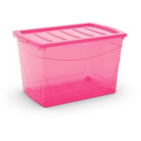 Úložný box Omnibox XL s kolečky růžový, 60 L
