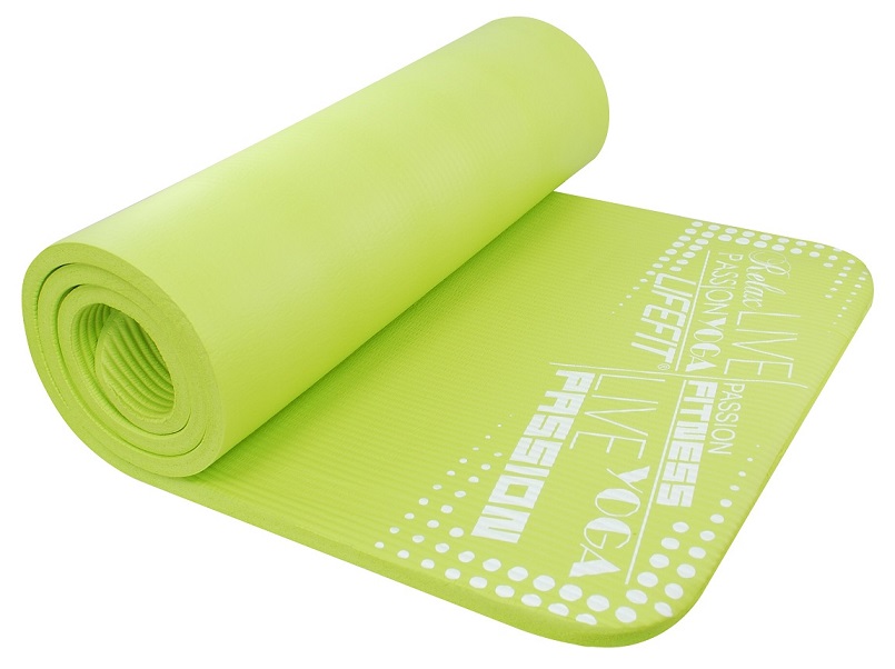 Gymnastická podložka 180 x 60 x 1,5 cm LIFEFIT YOGA mat, světle zelená