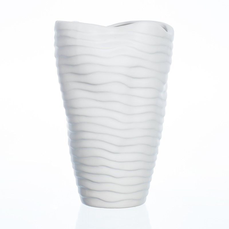 Váza ORGANIC bílá 23x14 cm