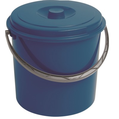 Curver 03208-287 kbelík s víkem modrý 16 l