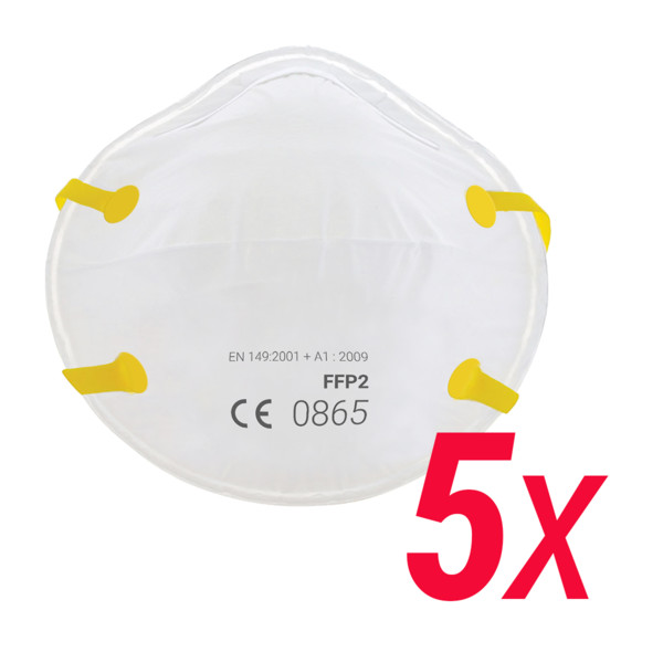 Originální respirátor FFP2 - 5kusů, 6vrstev = nejvyšší ochrana , vyšší kvalita než respirátory N95, KN95