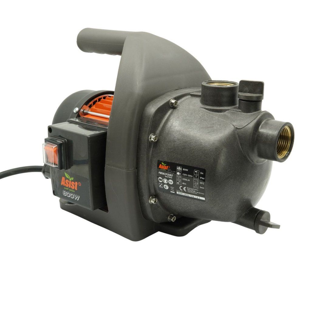 Výkonné povrchové čerpadlo na zalévání zahrady Asist 800W