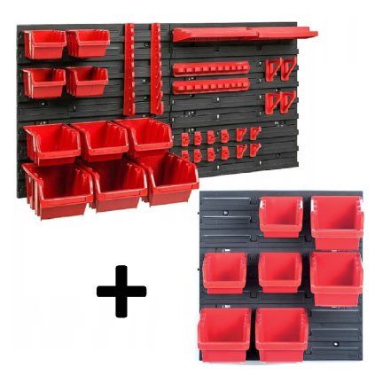Nástěnný organizér na nářadí + deska se 7 boxy  Kistenberg